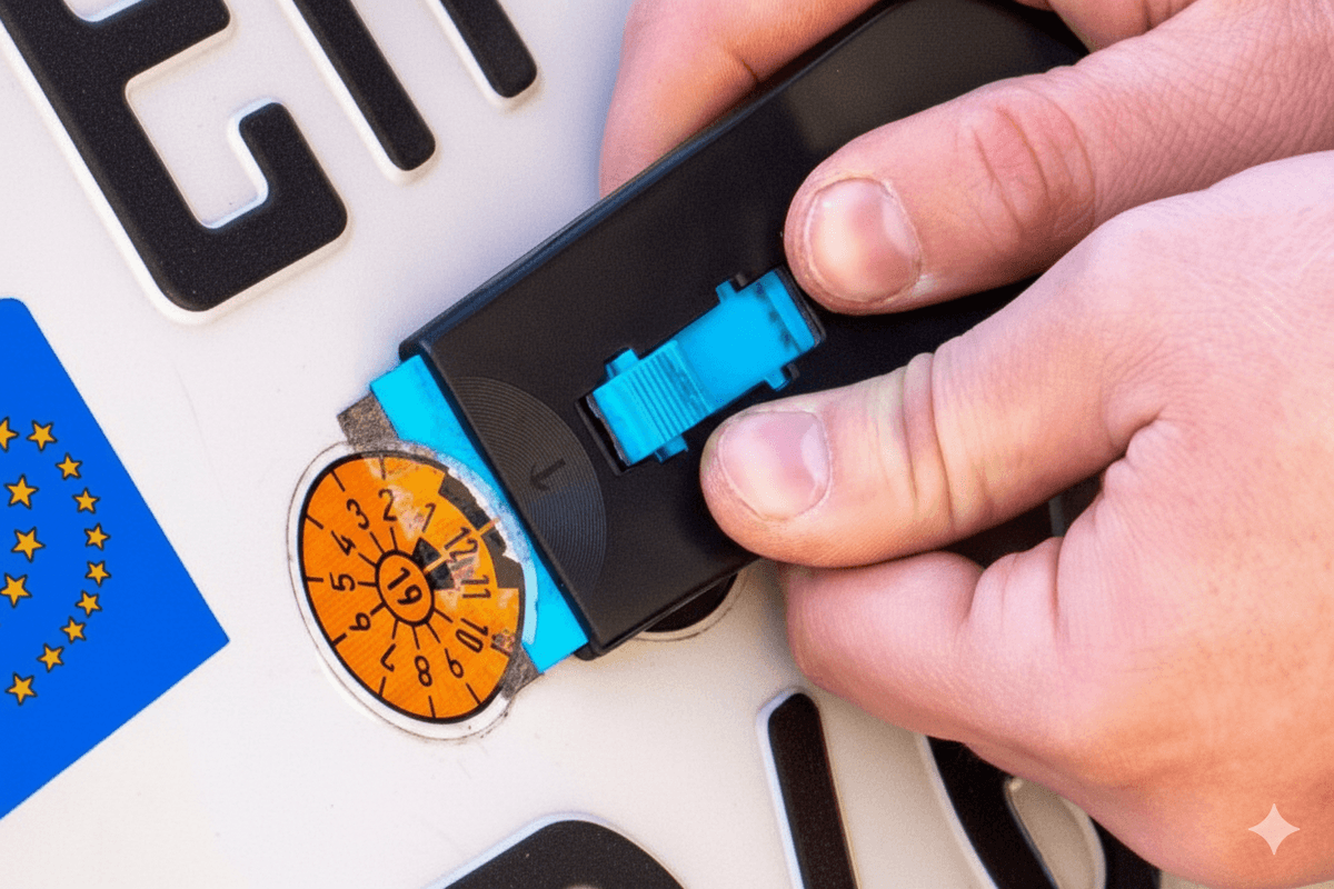 Auto mit überzogener HU-Plakette